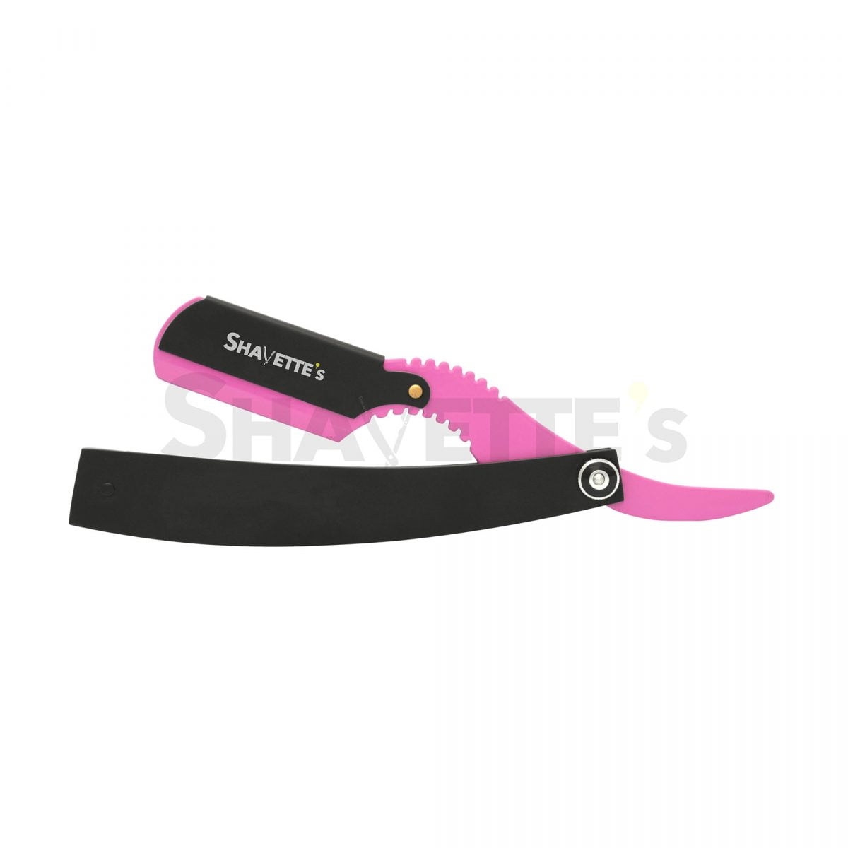 Black & Pink Large Shavette with Plain handle
