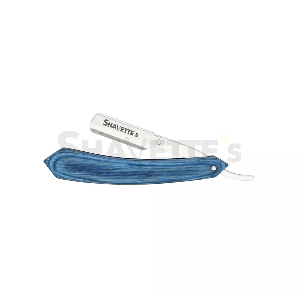 Blue Pakkawood handle Shavette razor