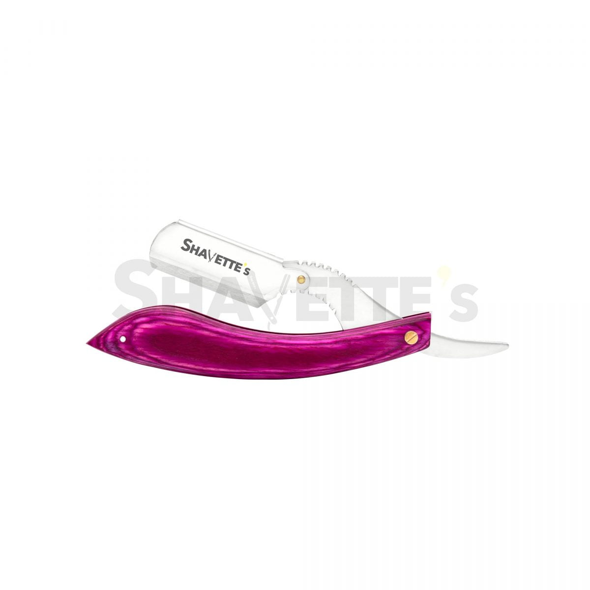 Large Pink Pakkkawood handle Shavette / Straight Razor