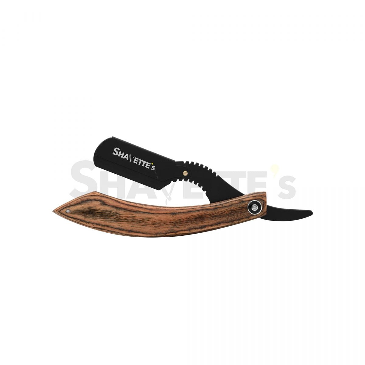 Large Pakkawood handle Shavette / Straight Razor - Black